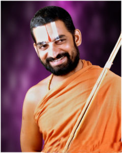 HH Chinna Jeeyar Swamiji in purple Back Ground HD