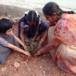 Netra Vidyalaya Planting Trees on the occassion of Karthikavana Mahotsavam