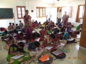 Rajam conducted drawing competitions for children Vikasa Tarangini