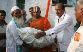Relief Activities Ahobila Swamiji Donating To Poor People
