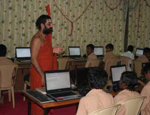 FOR THE FIRST TIME IN THE WORLD Nethra Vidyalaya Students writing exams in Laptops