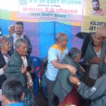 Relief aid Blankets Distribution Nepal Vikasa Tarangini