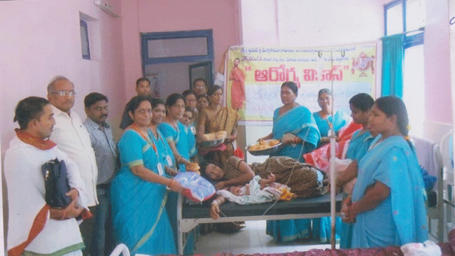 Housing Board Vikasa Tarangini Distributed Free Beds to Babies