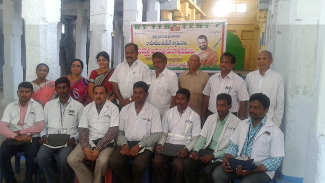 Jaggayyapeta Vikasa Tarangini Felicitated Free Clothes to Workers