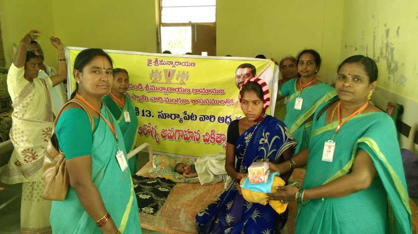 Vikasa Tarangini Distributed Free Clothes  in Government Hospital