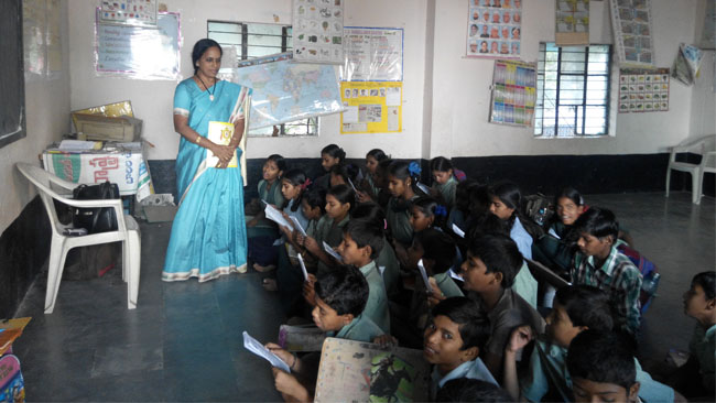 Prajna Classes in Government School @ KPHB Vikasa Tarangini
