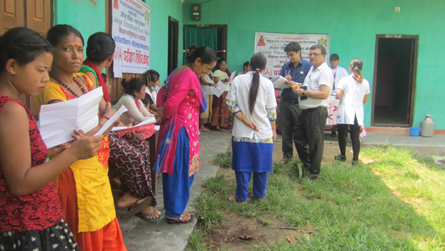 Cancer Awareness Camp Conducted by Mahila Arogya Vikasa JET Nepal in Devghàt Varaha Pravi School