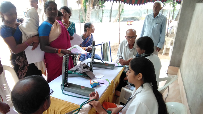 168 people got screened for Cancer and Other ailments in Vavilalapally, Karimnagar