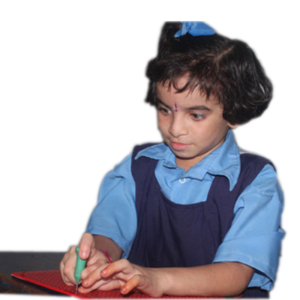 Small Girl Student Typing Scribes