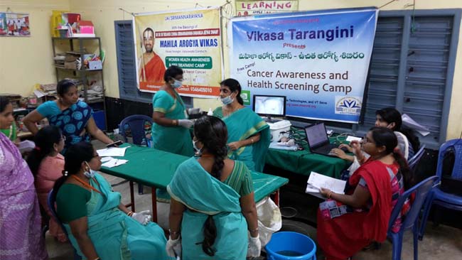 Central Mahila Arogya Vikas Team Conducted Medical Camps at Bengaluru