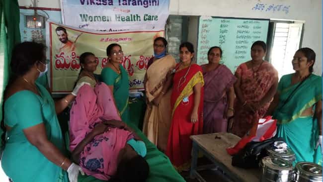 Women Health Care Conducted Cancer wareness and Detection Camp at Jaggaiahpeta