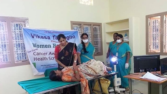 Mahila Arogya Vikas Conducted Cancer Awareness Camp in Prakasam District