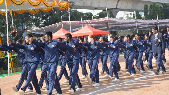 Netra Students create history by taking part in NCC parade