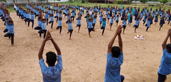 Yoga Day Gurukulam Students