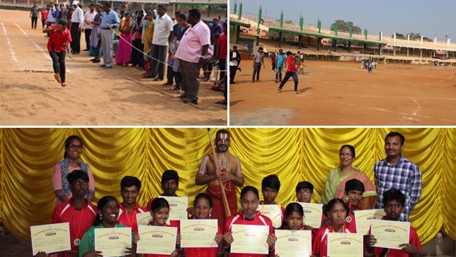 Nethra students win medals in Sports and games for disabled Vijayawada
