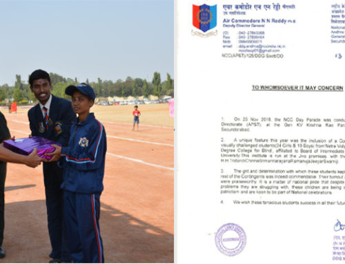Netra students receive appreciation from Air Commodore