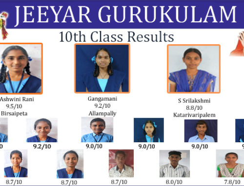 Jeeyar Gurukulam Students Shower their Excellence in  SSC 2019 100% Results