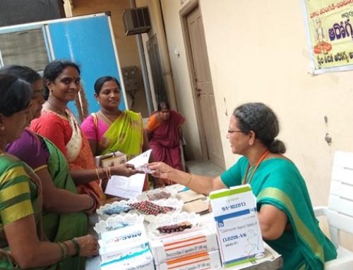 Mahilaarogya Vikas conducted a Medical Camp at Sravya Gardens Nizamabad