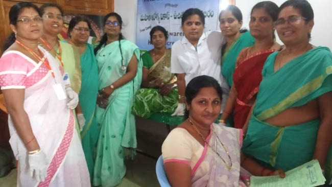 Mahilaarogya Vikas Gudimalkapur conducted Medical Camp at Rajam