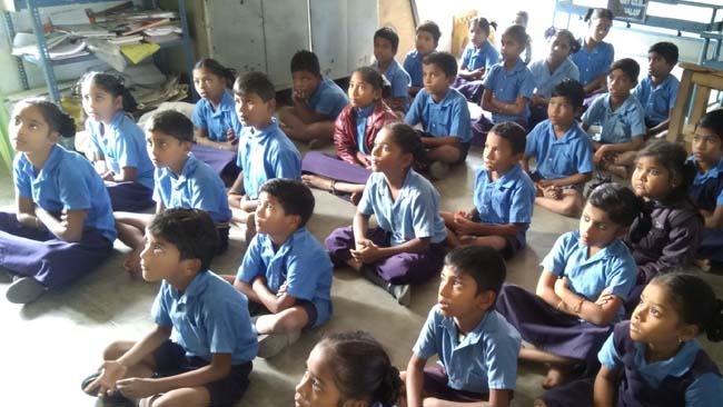 Prajna class at salur municipal primary school