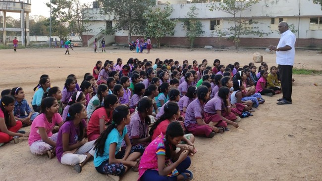 Prajna program at Telangana welfare Gurukula Magnet girls high school,Narasingi