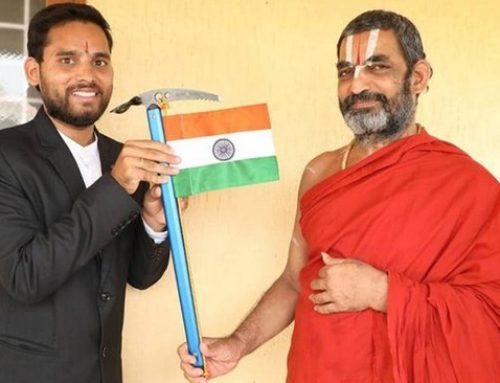 Chinna Jeeyar Swami gives helping hand to mountaineer Amgoth Tukaram