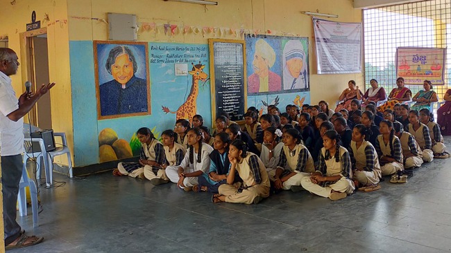 Prajna reaches Govt schools and college students