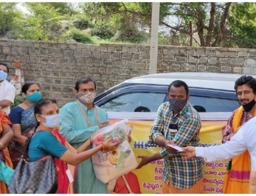 Covid 19 – Distributing provisions to 450 Brahmin families