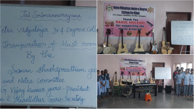 Music instruments for Netra Students