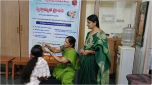 Swarnamritaprasana medicine given to 403 Children by MAV Team.