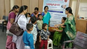 Swarnamritaprasana medicine given to 403 Children by MAV Team in warangal