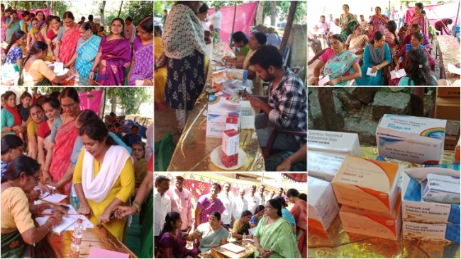 health awareness and preventive screening camp in Srinagar Colony, Warangal