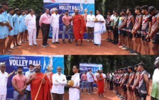 JYC, conducted Inter college Volleyball competitions at KL University. Day 1..