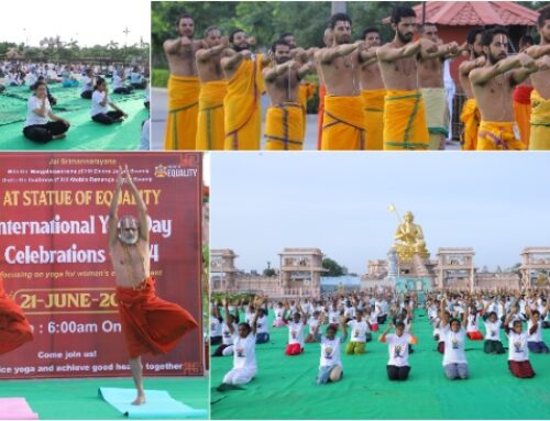Statue of Equality celebrated  International Yoga Day