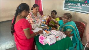 Mahila Arogya Vikas camp at Jiva Gurukulam , Kukatpally, Hyderabad