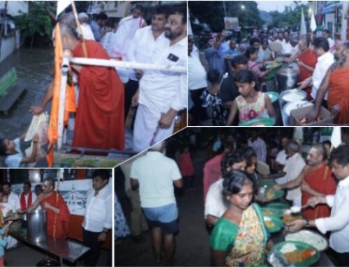 HH Chinna Jeeyar Swamiji visited all the flood-affected areas around Vijayawada