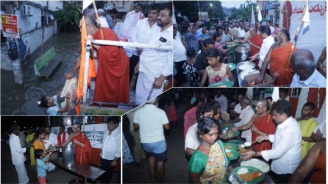 Vijayawada flood victims food donations