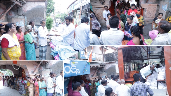 Vikasatarangini team actively participated in relief efforts in Vijayawada