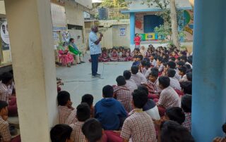 Courses on Guru Bhakti were conducted as part of the Prajna program at Manikonda High School, Hyderabad