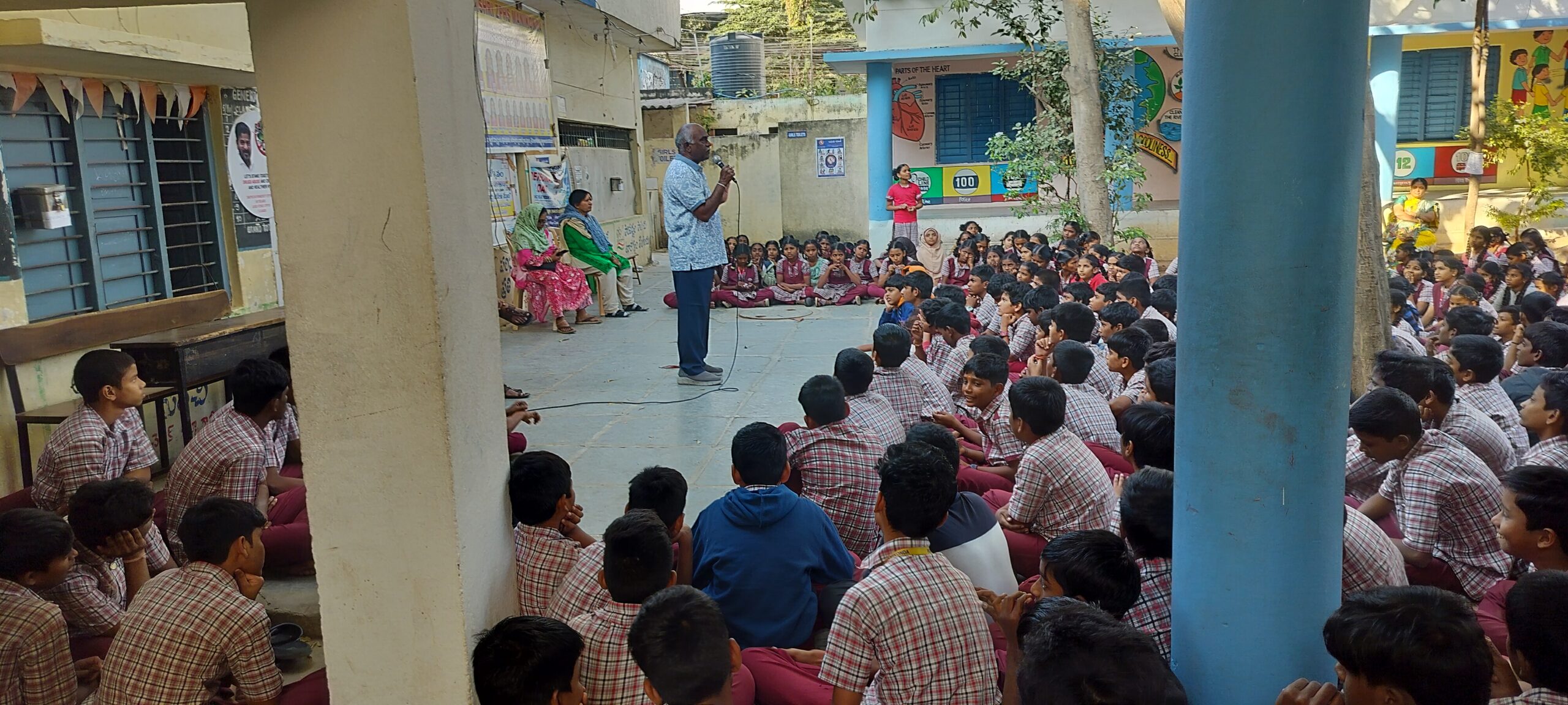 Courses on Guru Bhakti were conducted as part of the Prajna program at Manikonda High School, Hyderabad