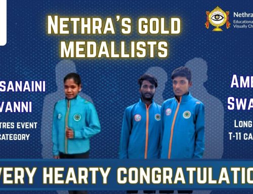 Outstanding Achievement by our Nethravidyalaya students at the 24th National Para Athletics Championship 2026