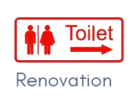 Food, ambulance and toilet renovation icons