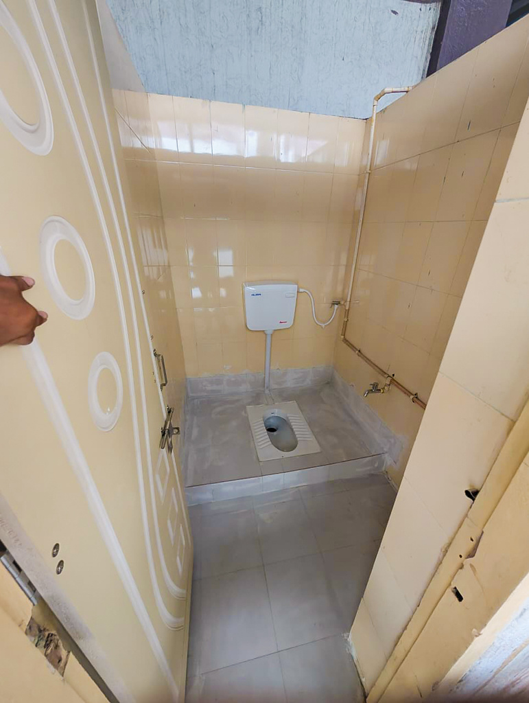 Renovated hospital washroom facilities